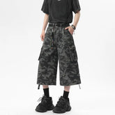 Men's Luxury Streetwear Camo Cargo Long Shorts